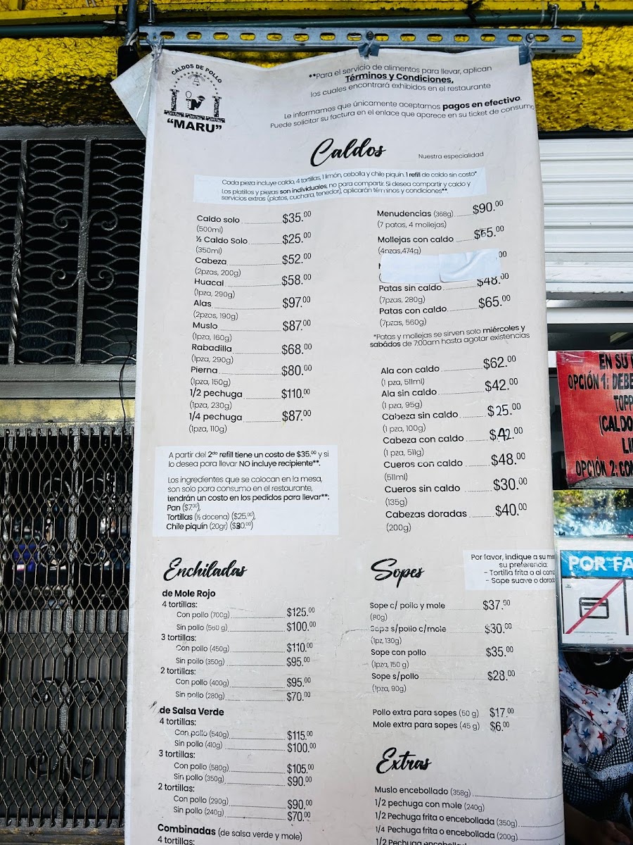 Caldos de Pollo Maru Menu - Image 3